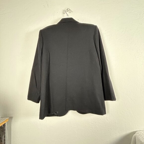 Sag Harbor Womens Black Wool Single Breasted Blazer Jacket Size 10 Made In USA - Picture 2 of 9